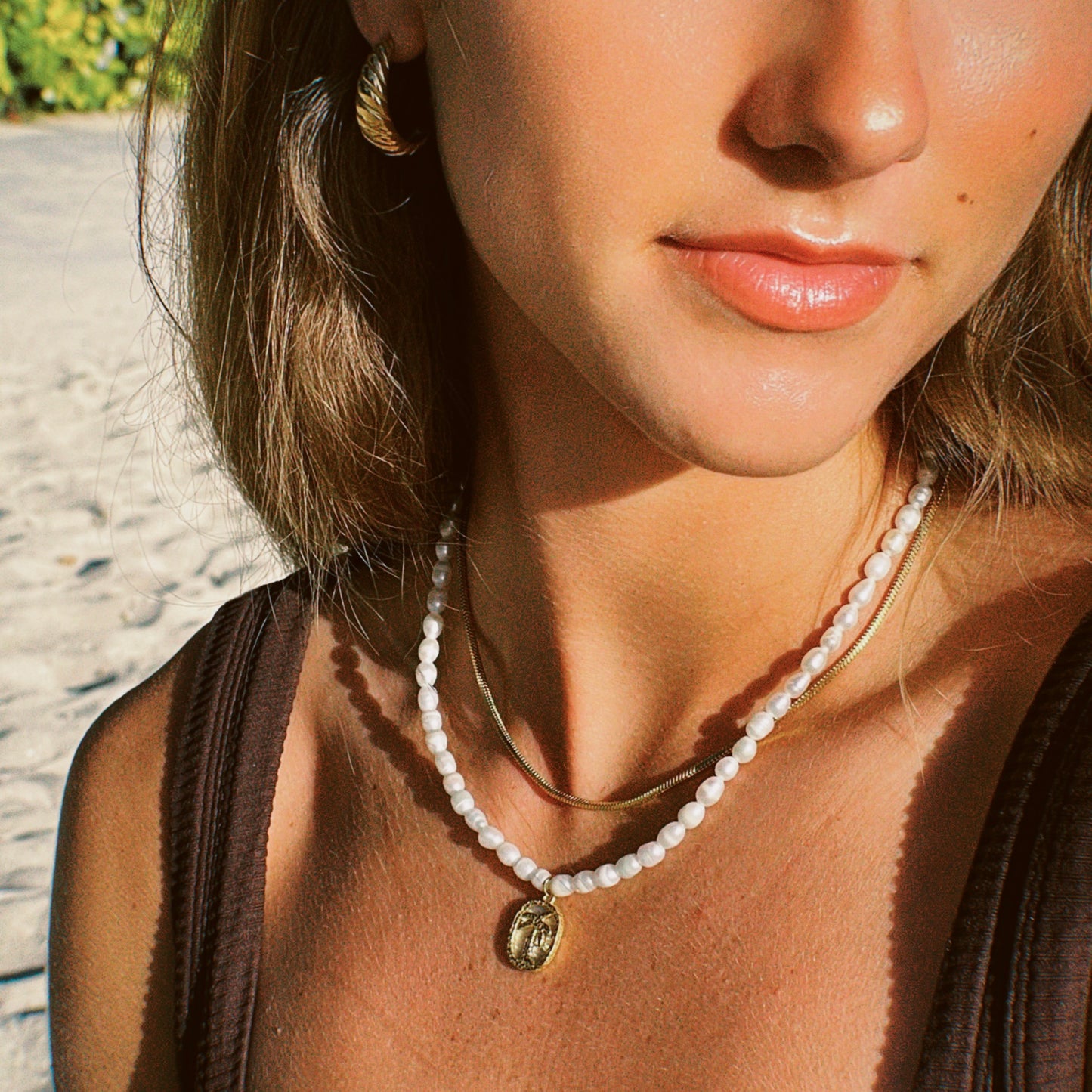 Palm Pearl Necklace
