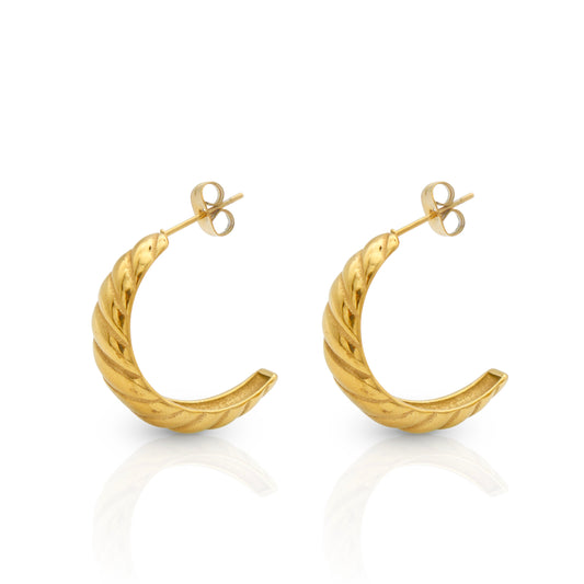 Gold Tracks Hoops 